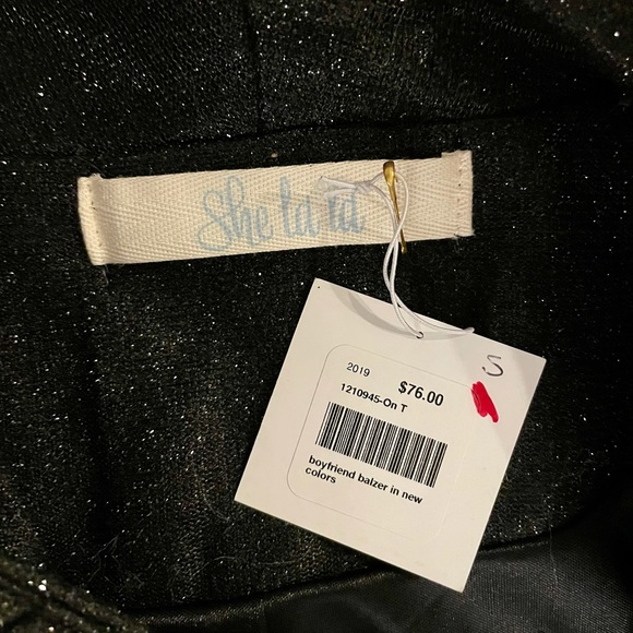 She La La sparkly fitted black blazer NWT - Picture 4 of 4